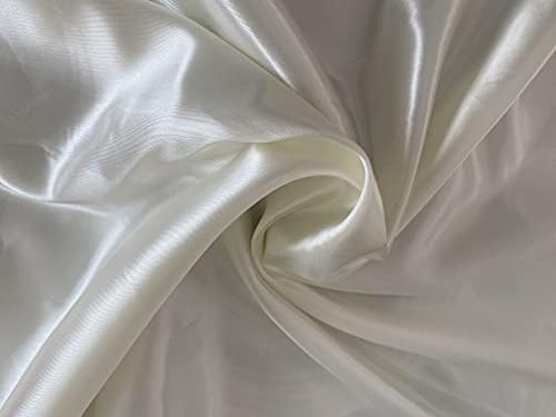 Novato Textiles Silky Satin Liquid Fabric Plain Luxury Craft Dressmaking Fabric 60'' Wide (Black, 1 Meter pre Cut)