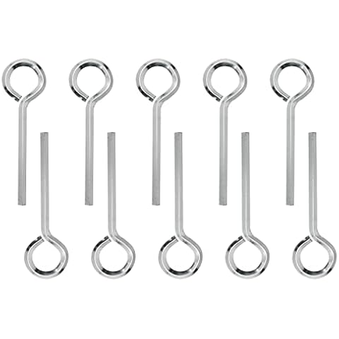 CHENJIN Allen Wrench 10PCS 5/32Inch Standard Hex Dogging Key with Full Loop Solid Metal Allen Wrench Door Key for Push Bar Panic Exit Devices Cover