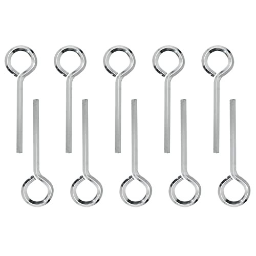 CHENJIN Allen Wrench 10PCS 1/8Inch Standard Hex Dogging Key with Full Loop Solid Metal Allen Wrench Door Key for Push Bar Panic Exit Devices
