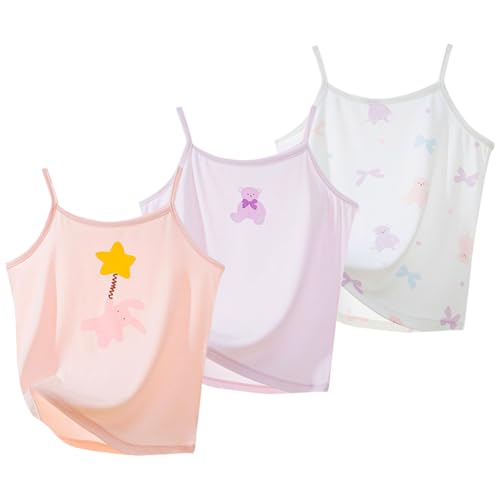 T-shirts sans manches chemises cami top et maillots de corps fille en lot pour enfant de 2-11 ans