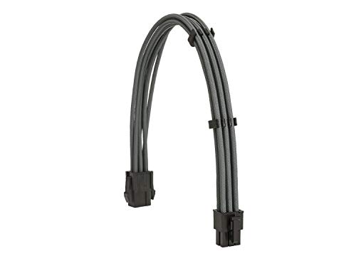 Kit di cavi di alimentazione di estensione del manicotto 18AWG ATX 24P+ EPS 8-P+PCI-E8-P con pettini per PSU a scheda madre/GPU (grigio) - Alimentatore - Immagine 4