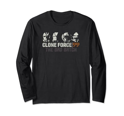 T-shirt Star Wars manches longues Clone Force 99 en coton col rond respirant