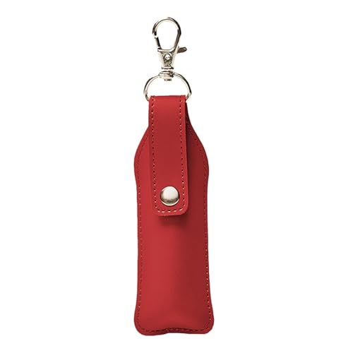 Clip para llavero, de bálsamo labial, de cuero, compacta con clip de para bolso, mochila, uso de viaje de bolsillo, bonito organizador para adolescentes, mujeres, eventos al