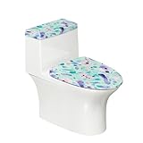 Matériel: Ensemble de cuvette toilette elastiques doux est fait de tissu de polyester avec une finition fine, léger et robuste, et respirant. Le couvercle du réservoir de toilette est résistant à la décoloration et à la déchirure, assurant une utilisation durable