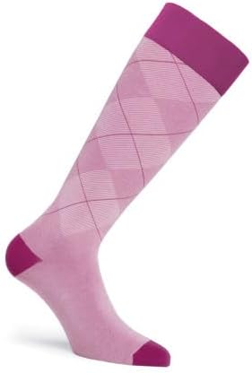 JOBST Style SoftFit Compression Socks Knee High 30-40 mmHg, Closed Toe, Medium, Petite, Argyle Pink
