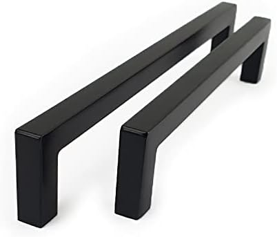 French Furniture Fittings Matt Black Kitchen Cabinet Handles, Set of 6, pulls for Cupboard Doors and Drawers - Image 5