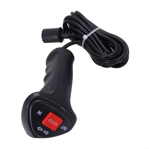 ComfyHarbor 3-Pin Electric Winch Remote Control With Cable - For Car Off Road Vehicle, 500 A 12 V-48 V ABS Wired Controller Black Red 300 CM