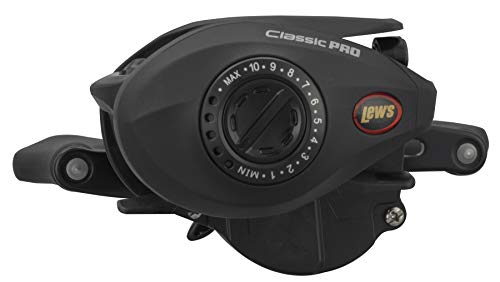 Lew's Classic Pro Speed Spool Slp 7.5:1 Left Hand Baitcast Reel Clam Pack,Black,Gold #TOP2