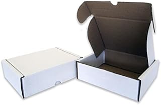 Pack of 50 Die Cut Postal Mailing Cardboard Boxes White (250 x 150 x 100mm)