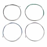 Cuerdas para violonchelo Cuerda de alambre de acero para celofán A-D-G-C para reemplazo de cello de tamaño completo 4/4-3/4 con revestimientos coloridos