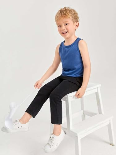 Image of KOTTY Boys Jeans - Regular to Slim Fit,Elastic Waistband,Mid Rise,Straight or Tapered Leg,Stretchable Denim