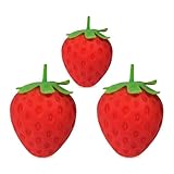 Strawberry Squishy Stress Balls for Kids & Adults - Realistic Fruit Fidget Squeeze Toys for Anxiety Relief, ADHD, Autism - Slow Rising Sensory Dough Ball Party Favors & Gifts