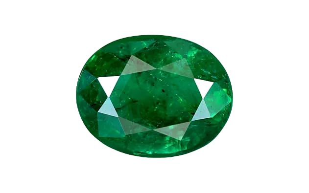 Gema esmeralda ovalada de 6.25 ratti el regalo exclusivo unisex de alta joyeria