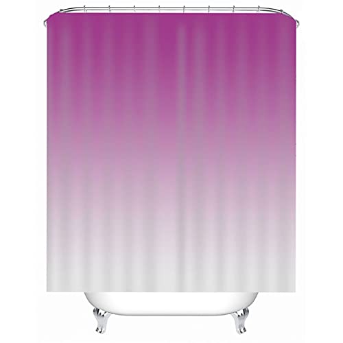 Banemi Duschvorhang, 3D Duschvorhänge Fuchsie Gradient Polyestergewebe 165X200cm für Eck Dusche mit 12 Duschvorhangringen