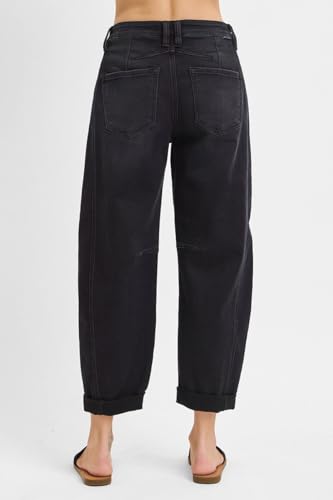 SALT TREE Risen Jeans - High Rise Cuffed Barrel Jeans2