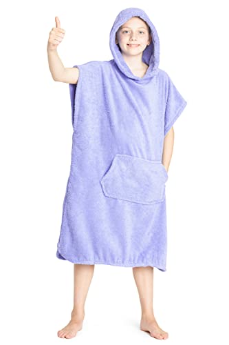 Poncho éponge enfant anti-coup de froid avec grande capuche