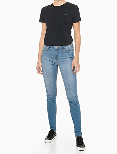 Blusa logo no peito, Calvin Klein, Feminino, Preto, M