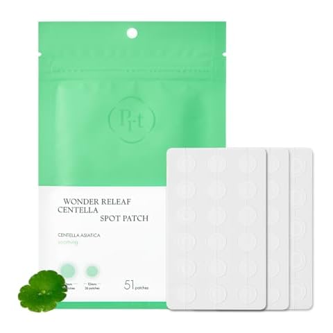 PURITO SEOUL Wonder Releaf Centella Spot Patch, Korean Centella, for Sensitive Skin, Soothing, Pimple Patches for Face, Spot Stickers, K-Beauty, 51 Count Cover