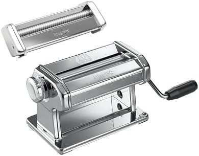 MARCATO Atlas 150 Classic Manual Pasta Maker Machine, Made in Italy, Chrome Steel with Black Hand Crank. Makes Spaghetti & Lasagna image 5