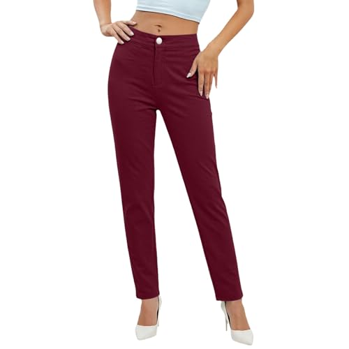 Pantalon d'été léger en tissu aéré et stretch pour femme