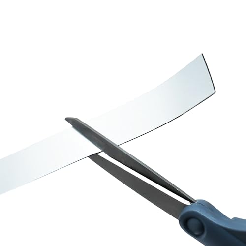 FerroFlex® 12.5mm Wide 3M Self Adhesive & Gloss White Ferrous Strip for Walls, Office, Home and Creating Instant Surfaces Magnets Will Attract To - 1 Metre Length