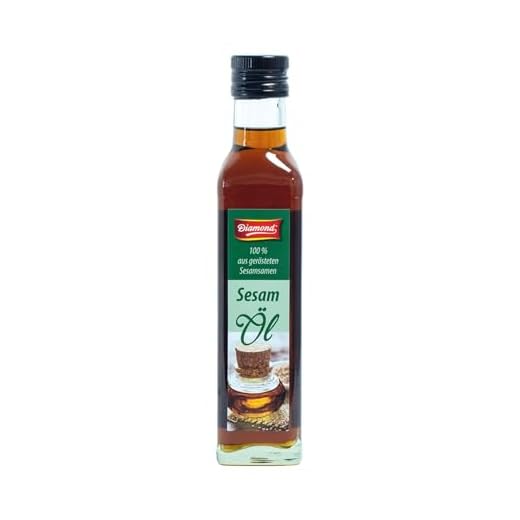 DIAMOND Aceite de sésamo, de 100% semillas de sésamo tostadas, un deleite culinario con un sabor a nuez - 1 x 250 ml