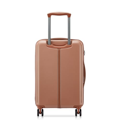 Image of DELSEY PARIS Bianca 55 cms Small Cabin ABS /Polycarbonate Hard Sided 8 Wheels and Expandable Spinner Suitcase /Trolley Bag for Travel with TSA Lock- Mocha
