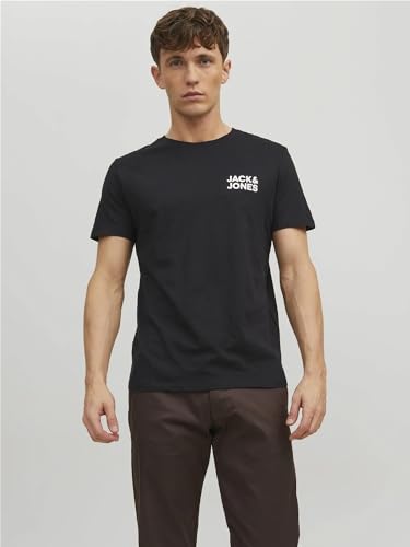 JACK & JONES Herren JJECORP Logo Tee SS Crew Neck 3er Pack Kurzarm T-Shirt, Pack D, 1x White 2X Black, L – Ansicht 6