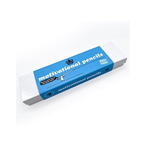 Modern Toss Official Workplace Humour - 'Motivational Pencils' - Pencil Gift Set - 7 Pack - Cheeky Stationery For The Office - Sold by Brainbox Candy Cover
