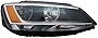 TYC Right Headlight Assembly Compatible with 2011-2016 Volkswagen Jetta