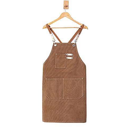 Tablier de cuisine marron pour cuisiner en famille sans se tacher