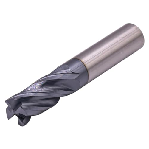 Image of 1 /2 inch 4 Flute Solid Carbide End Mill, 0.015 inch Corner Radius, AlTiN Coated | Variable Helix, 1 /2 inch Cutting Diameter, 1 /2 inch Shank Diameter, 1-1 /4 inch Length of Cut, 3 inch Overall Length
