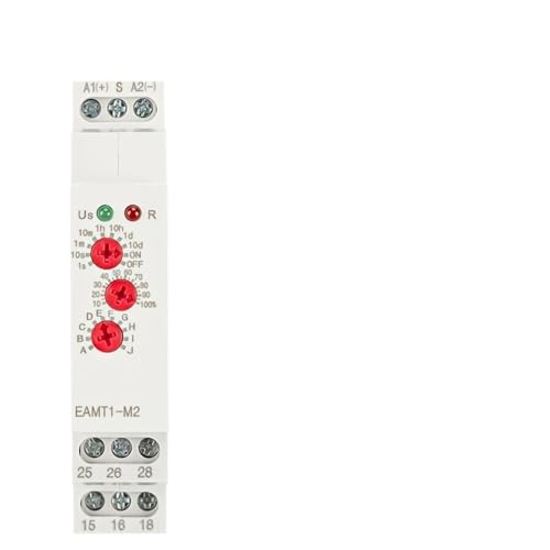 Relé temporizador multifunción 16 A carril DIN temporizador CA CC 12V 240V EAMT1-M1