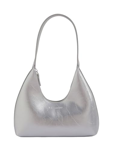 Verdusa Women's Metallic Hobo Shoulder Bags Top Handle Handbag Zipper Purses