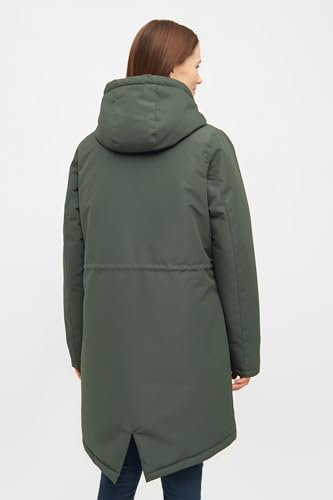 derbe Friese-Festholm - Winterjacke, Größe:40, Farbe:deep forest/off white