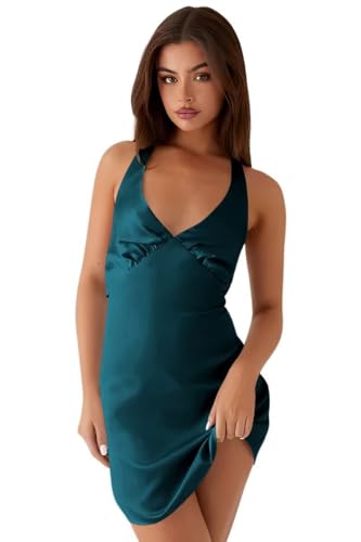 Raseal Short Satin Homecoming Dress Simple Evening Gown for Women RS180