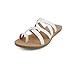 Soda ISABEL ~ Women Fashion Comfortable Slip On Flat Cross bands Toe Ring Fashion Sandals (White, us_footwear_size_system, adult, women, medium, numeric_6_point_5)