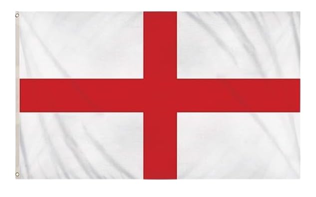 Large England Flag 5x3FT (150x90cm) St. George's Cross Banner with Brass Eyelets Double-Sided Durable Polyester for Football & Sporting Events English Flag