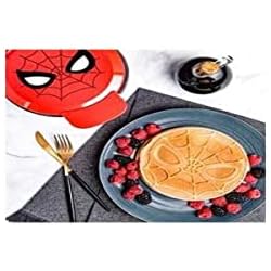 Uncanny Brands Marvel Spiderman Waffle Maker - Máscara de Spiderman en tus gofres - Gofrera de hierro