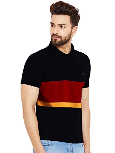 Image of LEOTUDE Men Cotton Half Sleeve Oversized Tshirt , Round Neck Longline Drop Shoulder, Colorful Printed T-Shirt