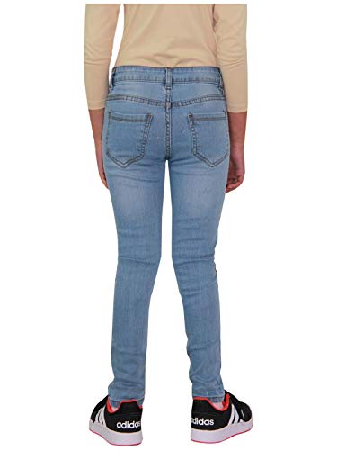 Girls Ripped Jeans Comfort Skinny Stretch Jeans Lightweight Stretchable Denim Cotton Pants Age 3-14 Years4