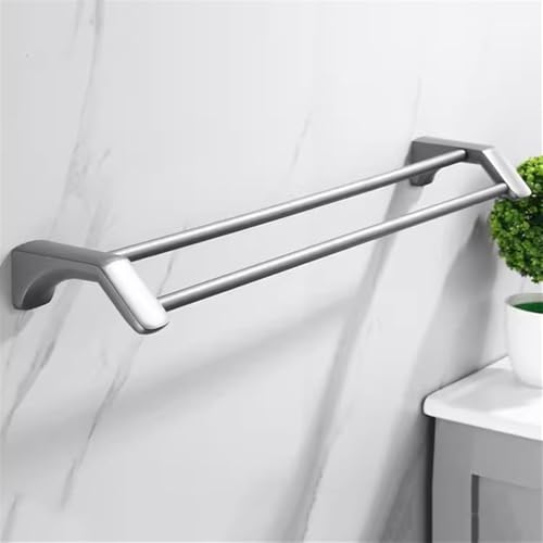 Toallero doble de pared de 80cm para mantener el baño familiar ordenado 5