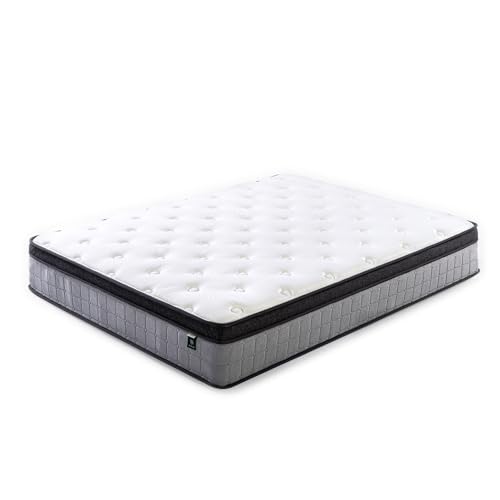 ZINUS Prime Support マットレス ハイブリッド クイーン 厚さ 33cm コイル数660個 やや硬め 振動吸収 寝返りらくらく 体圧分散 ホテルライク ユーロトップ仕様 コイルエッジサポート 高耐久 | 圧縮梱包 ベッド ジヌス | 日本正規品 MSSBA1