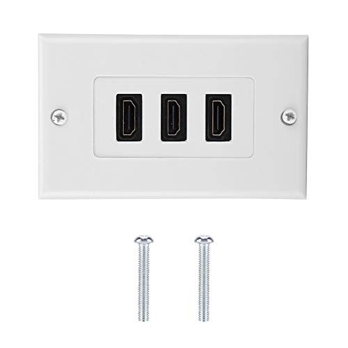 3 portas HDMI HD, hub USB parede hdmi painel de vídeo adaptador de parede
