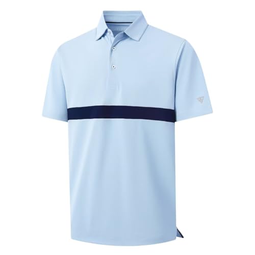 M MAELREG Collarless Golf Shirts for Men Dry Fit Moisture Wicking Performance Solid Casual Mens Henley Shirts Short Sleeve