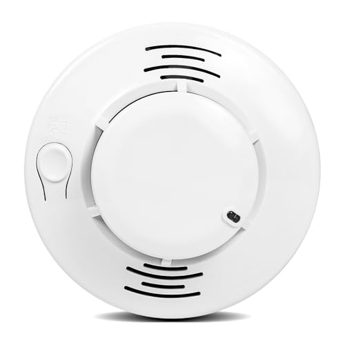 Photoelectric Smoke Alarm, ABS Material, 110mm x 59mm, 85dB Sound & LED Warning, 360° Surround Detection, Easy Install, Battery Operated Applicable to Home, Bedroom, Office, Hotel