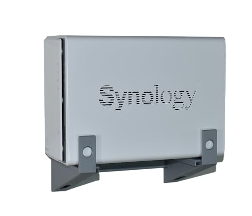 Preisvergleich Produktbild Wandhalterung für Synology Diskstation DS212j, DS213air, DS213j, DS214se, DS215j, DS216se, DS216j, DS216play, DS218j, DS218play, DS220j, DS223j, Grau