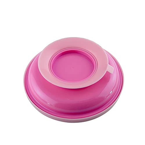 Prato Térmico Com Ventosa E Colher Rosa Comtac kids 1337