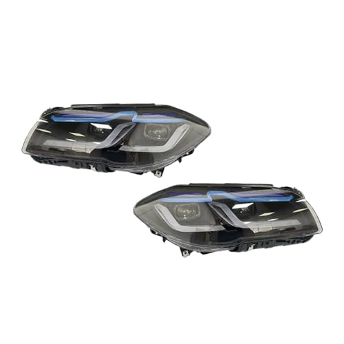と互換性がある BMW 5シリーズ F10 F18 2011-2017 対応 LEDカーヘッドライトアセンブリ ペア DRL キセノンハロゲンヘッドライト プラグアンドプレイ(2011-2013 xenon)