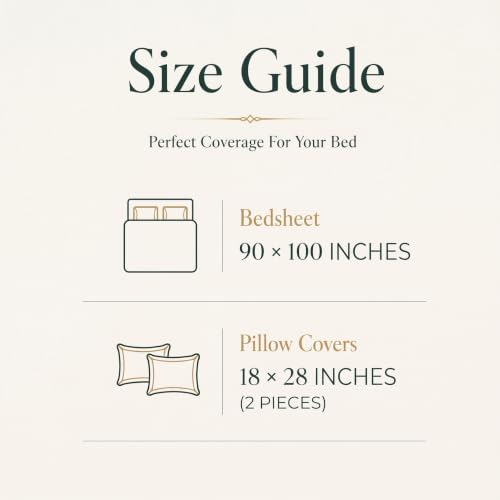 Image of VAS COLLECTIONS Premium 240 TC Cotton Double Bedsheet Set with 2 Pillow Covers | Breathable Floral Print Bedding | Fade Resistant | 228 x 254 cm, Terracotta & Periwinkle Floral, Double Flat (90x100)